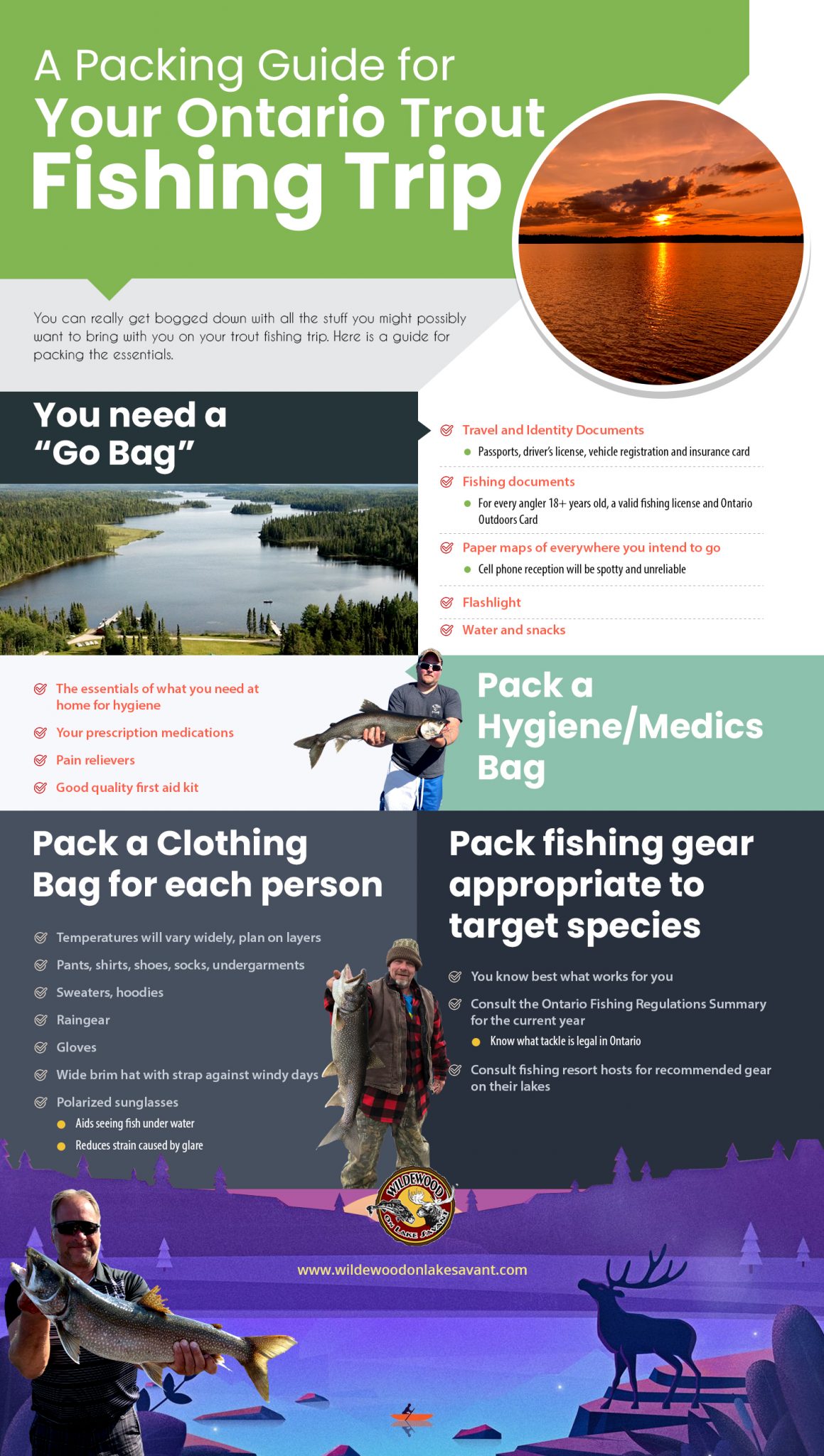 A Packing Guide for Your Ontario Trout Fishing Trip Wildewood On Lake